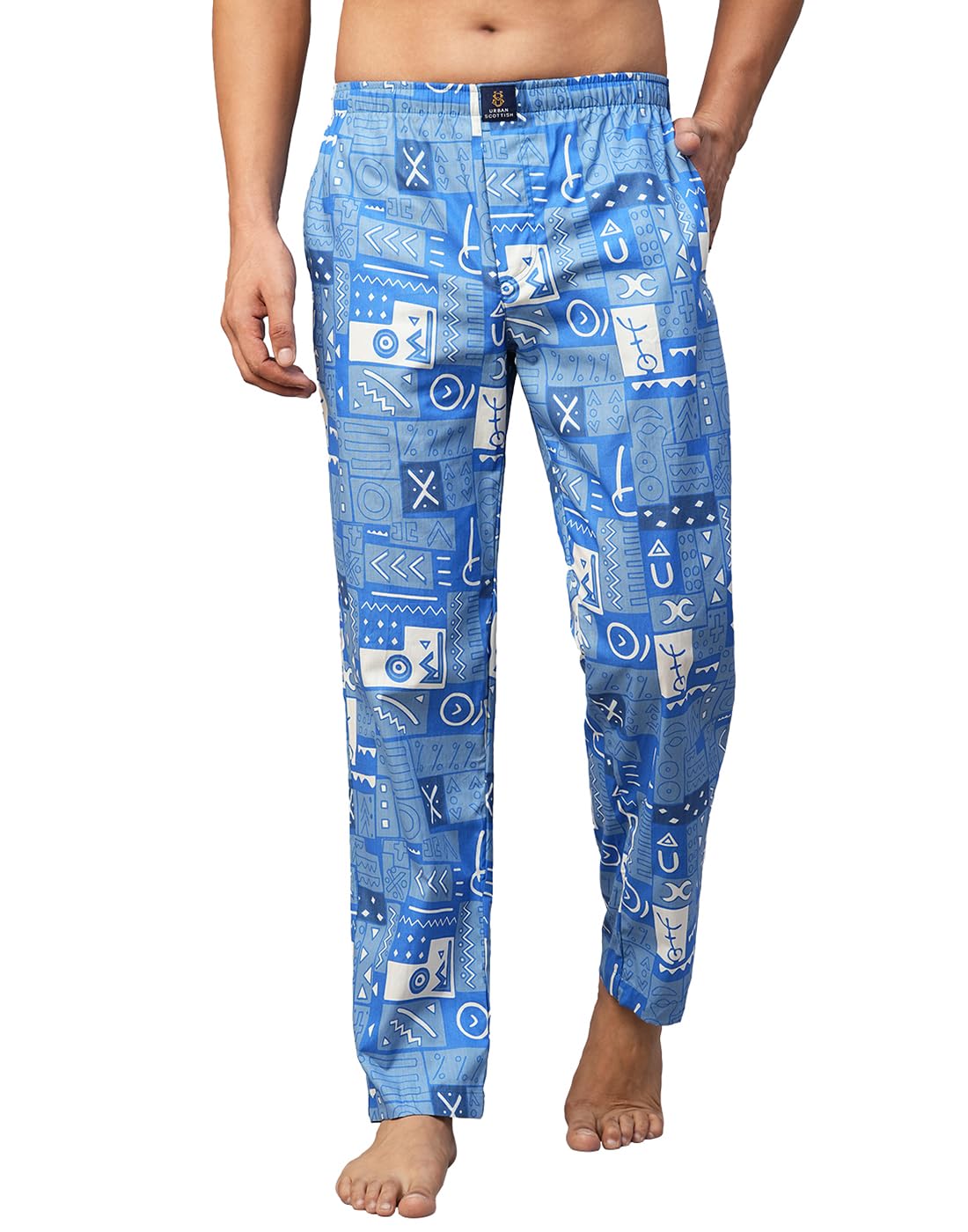 urban scottish Men's Blue Cotton Lounge Pants- USPJ2304-picture-42