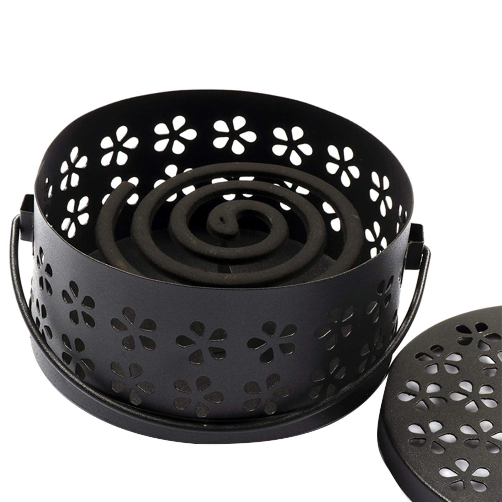 Amazon.co.jp: 蚊取り線香入れ、メタルホロウ、フローラルモスキート