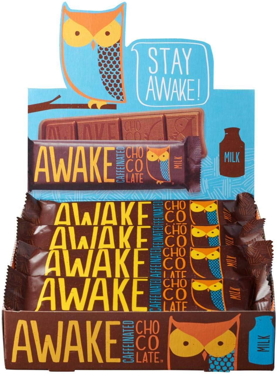 Awake Milk Chocolate Bar, 1.55 Ounce - 12 per pack -- 6 packs per case.