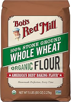 Bob's Red Mill Organic Whole Wheat Flour 5 LBS (Pack of 1)