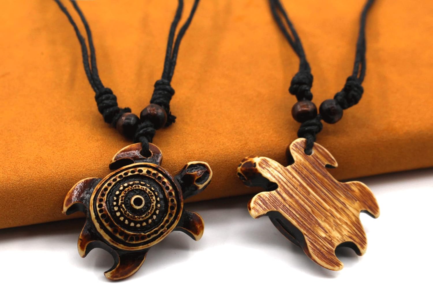 Hawaiian Sea Turtle Pendant Necklace for Women Men - Adjustable Cord Surfer Necklace - Image 4