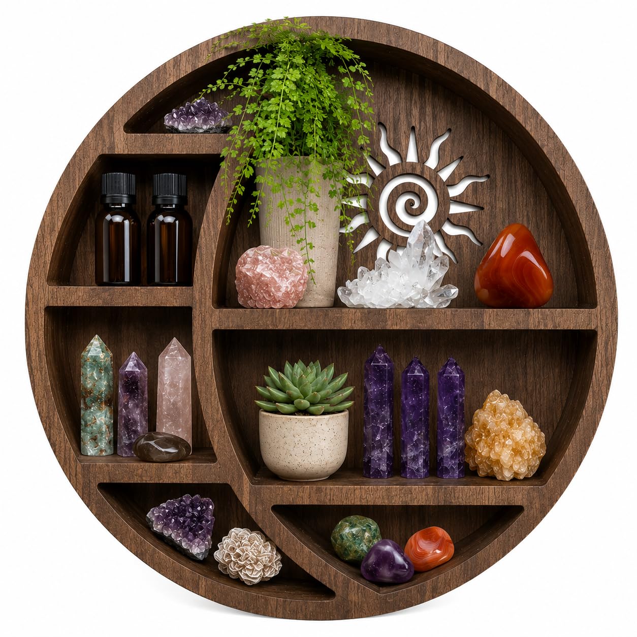 Amazon.com: Nimpro Wooden Crescent Moon Shelf for Wall Decor
