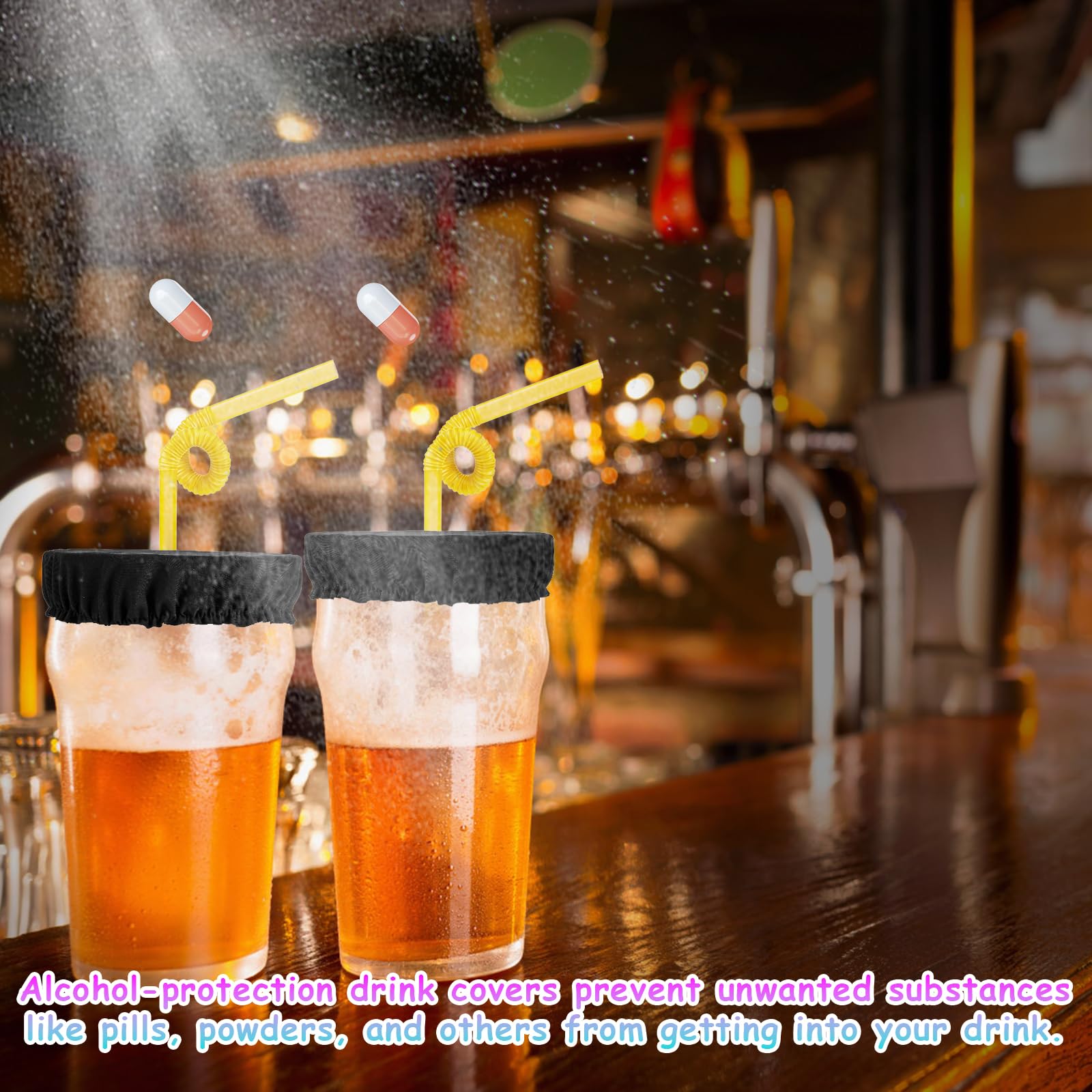 50 Stück Getränkeabdeckungen Transparent – Schutz Für Cocktails & Drinks Auf Partys