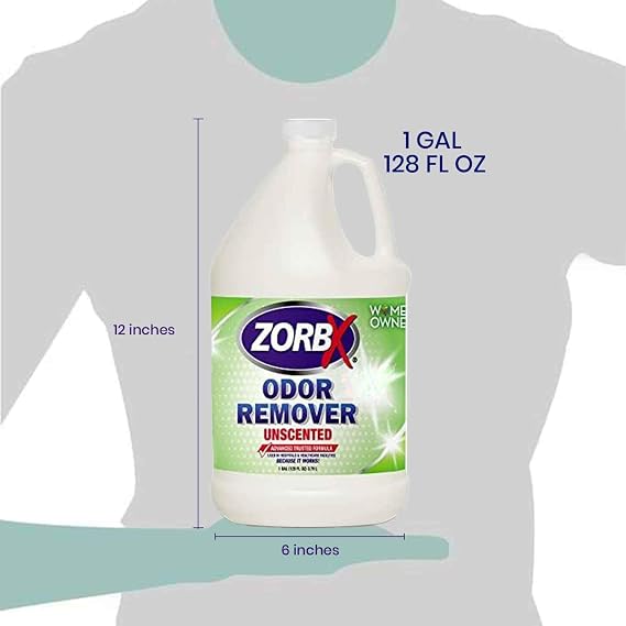 ZORBX Unscented Multipurpose Odor Eliminator Value Pack (2 Oz + 16 Oz + 32 Oz) + ZORBX Unscented Odor Eliminator Spray (128 Oz)