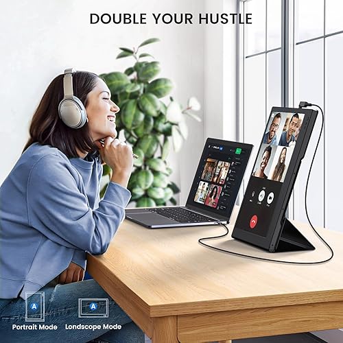 Miniatura 7 de Kwumsy - Extensor de monitor para laptop de 11.6 pulgadas, resolución HD de 1366 x 768P, Plug and Play, monitor portátil HDMI tipo C/Mini compatible