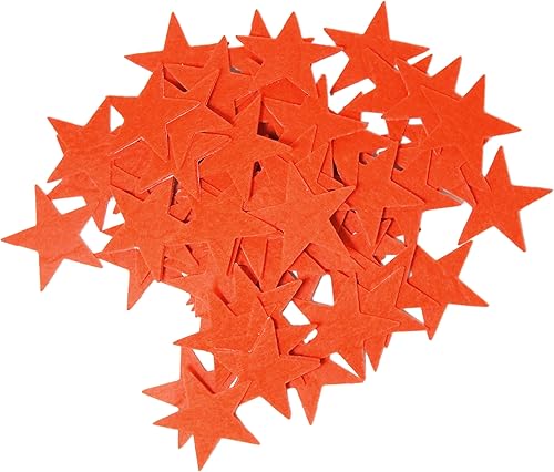 Miniatura 4 de Playfully Ever After Estrellas de fieltro rígido de tamaño combinado de 1.5 y 3 pulgadas, 46 piezas (naranja)