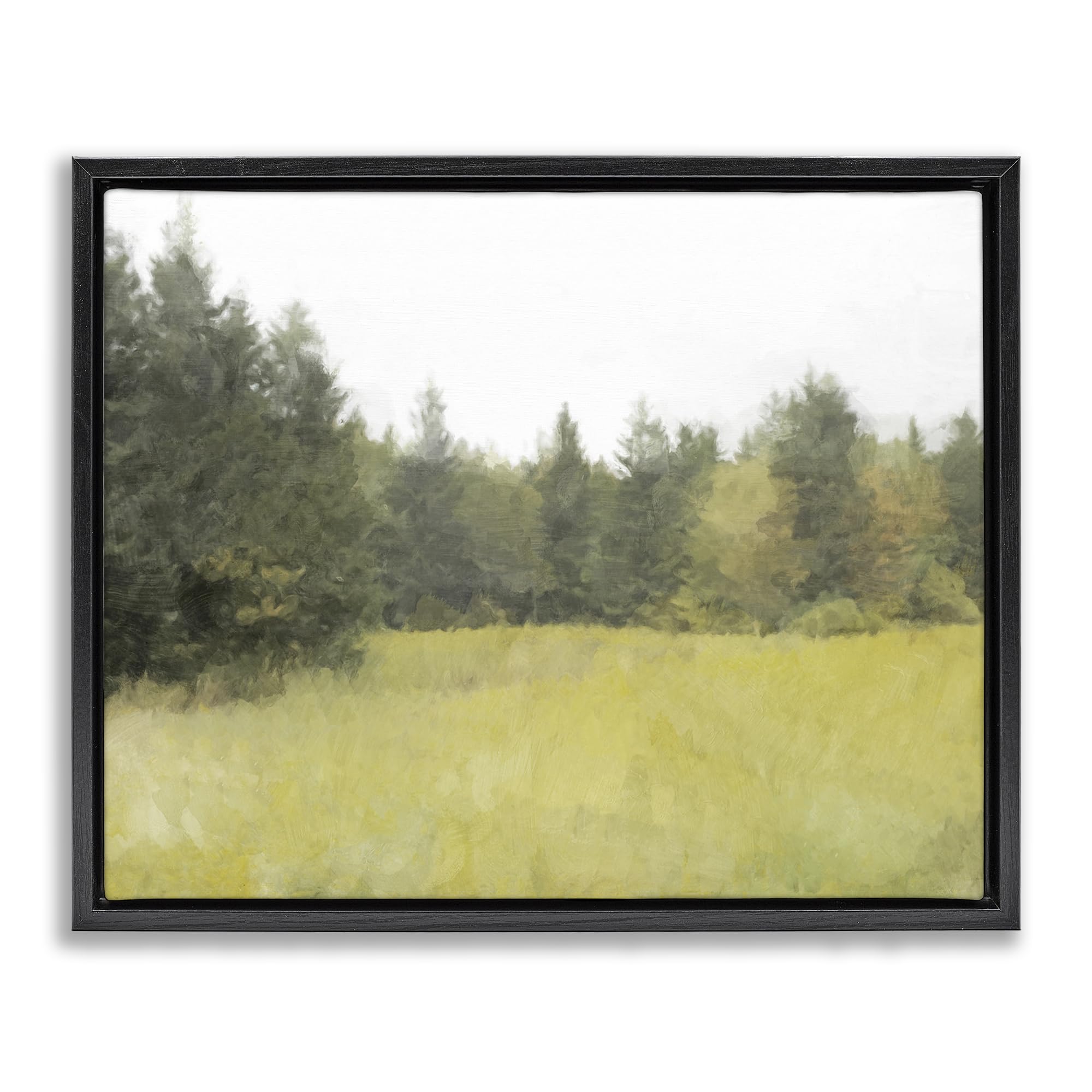 Stupell Industries Jet Black (Matte) 'The Forest's Vast Clearing'| Floating Frame Canvas Art
