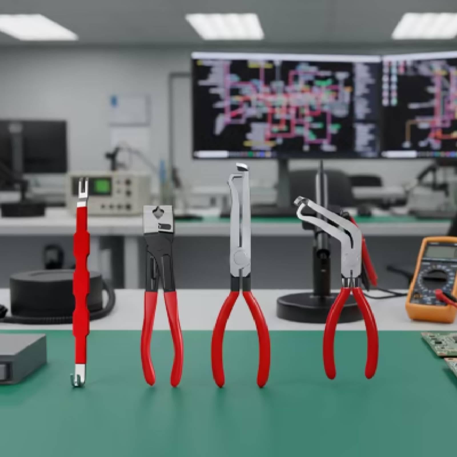 4 Teiliges Set Elektrischer Trennzangen, Werkzeug Zum Entfernen Elektrischer Steckverbinder für Heimwerker