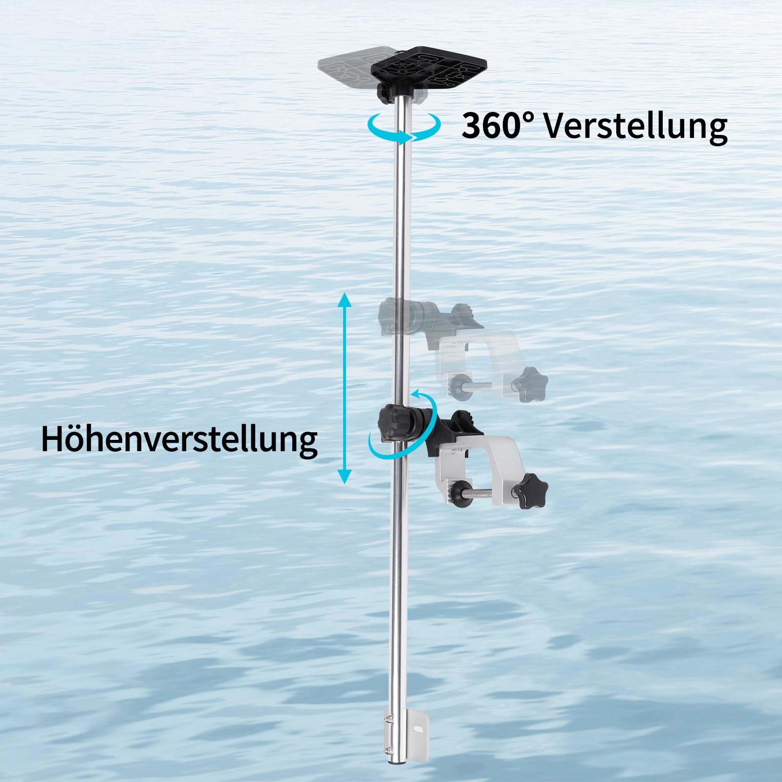 Supporti per Fish Finder per Barca, Staffe di Montaggio per Fish Finder, Supporto Elettronico Marino per Kayak, Piastra di Montaggio Universale per Barca, Canoa, Kayak