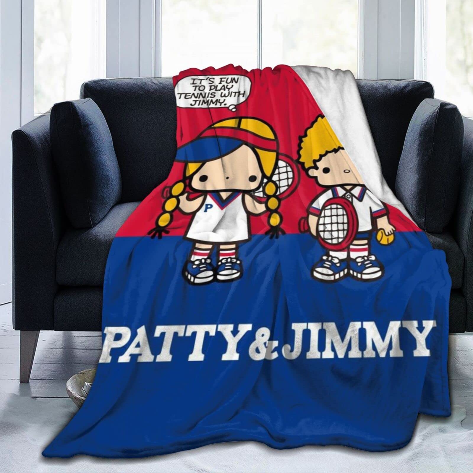 Amazon｜毛布 パティ＆ジミー アニメ ひざ掛け 軽量 薄手 ブランケット