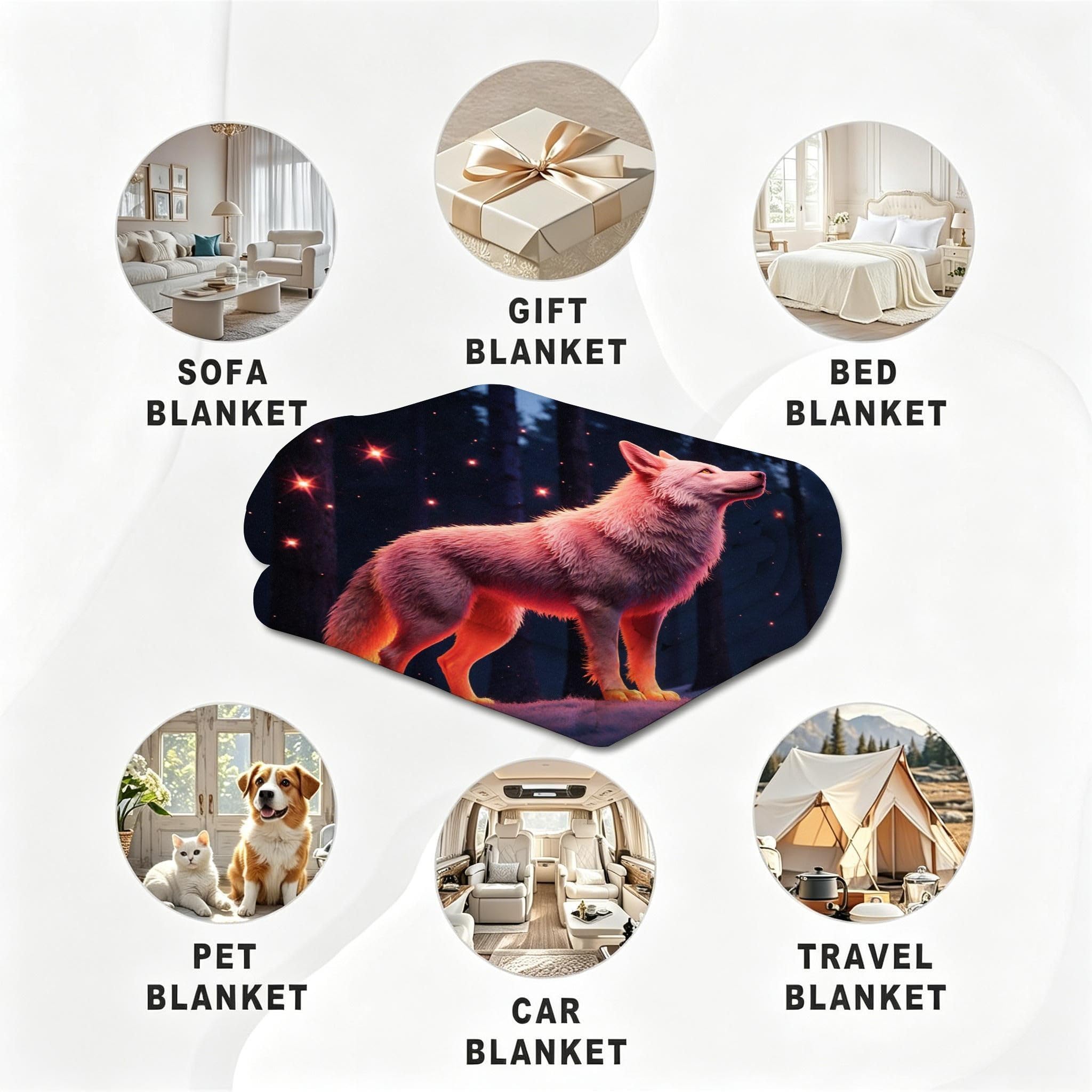 Coperta Matrimoniale 180x200 Mulino a Vento Pile Flanella Motivo-A300