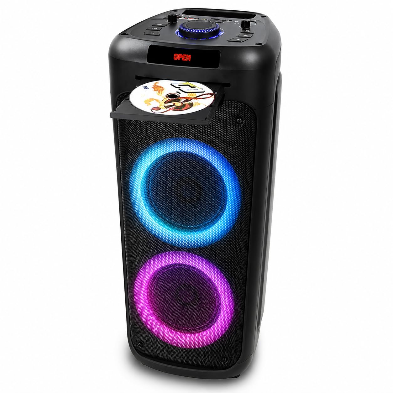 BM SONIC MS06-CD-XXL Enceinte 1000W Lecteur CD Bluetooth Karaoké