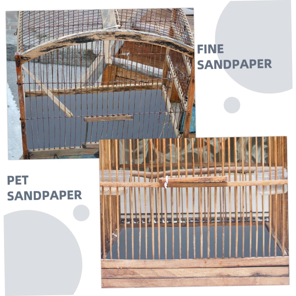 UPKOCH 5pcs Sandpaper Liner for Parrot Cages Durable Bird Cage Accessories Cushioned and Reliable Material for Comfortable Claw Care Easy to Clean