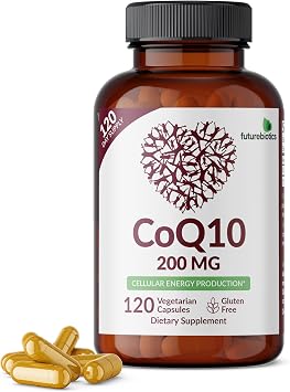 Futurebiotics CoQ10 200 MG Cellular Energy Production, 120 Vegetarian Capsules
