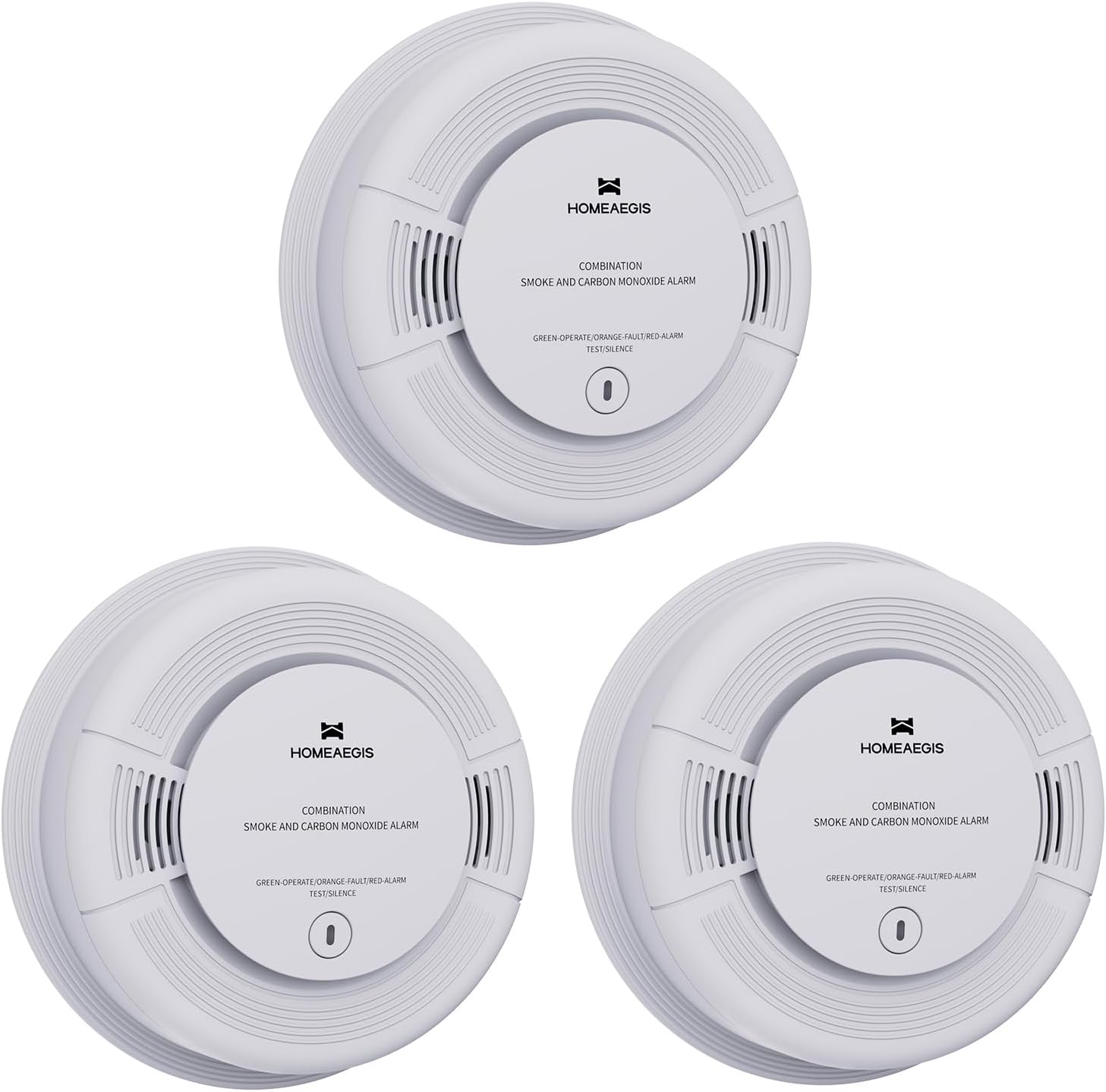 Smoke and Carbon Monoxide Alarm, 10-Year Battery Powered (3 Pack)