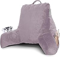 Vista 76 de Clara Clark - Almohada de lectura con espuma viscoelástica triturada, incluye 2 almohadas de soporte para el cuello y la zona lumbar, diseñada