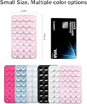 Silicone Double-Sided Suction Cup Phone Case Detachable Mount, Sticky Phone Grip Hands-Free Accessories for Selfies & Videos, Trending TikTok Items for iPhone & Android, White+Pink+Blue