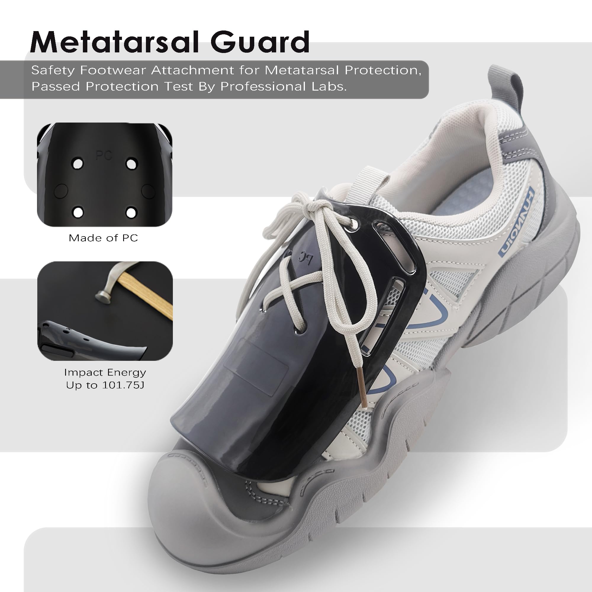 Mittelfußschutz, Mittelfußschutz, Schuhbefestigung für Mittelfußschutz, Sicherheitsschuhschutz für Schuhe, Arbeitsstiefel, Universalgröße (1 Paar/2 Stück)