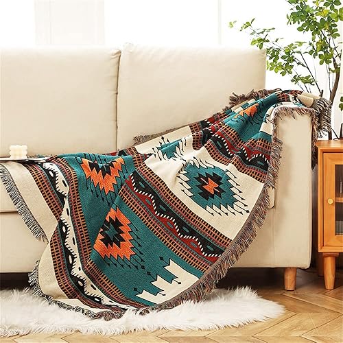 Miniatura 5 de Homesy Southwestern - Mantas aztecas navajas, multifunción, para sofá, cama, hogar, exteriores, playa, viajes, 63 x 87 pulgadas