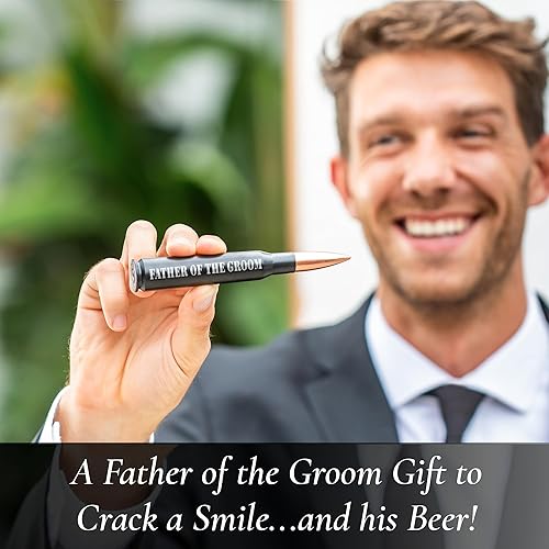 Miniatura 8 de Regalos para padrinos de boda  Grabado 'GROOMSMAN' 50 Cal Abridor de botellas I Juego de 1 regalo I padrino de boda I Perfecto para padrinos de boda