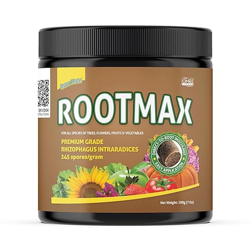 Grow Mate RootMax - Polvo potenciador de raíces de hongos micorrícicos 50 veces más potente hormona de enraizamiento para esquejes Mejor