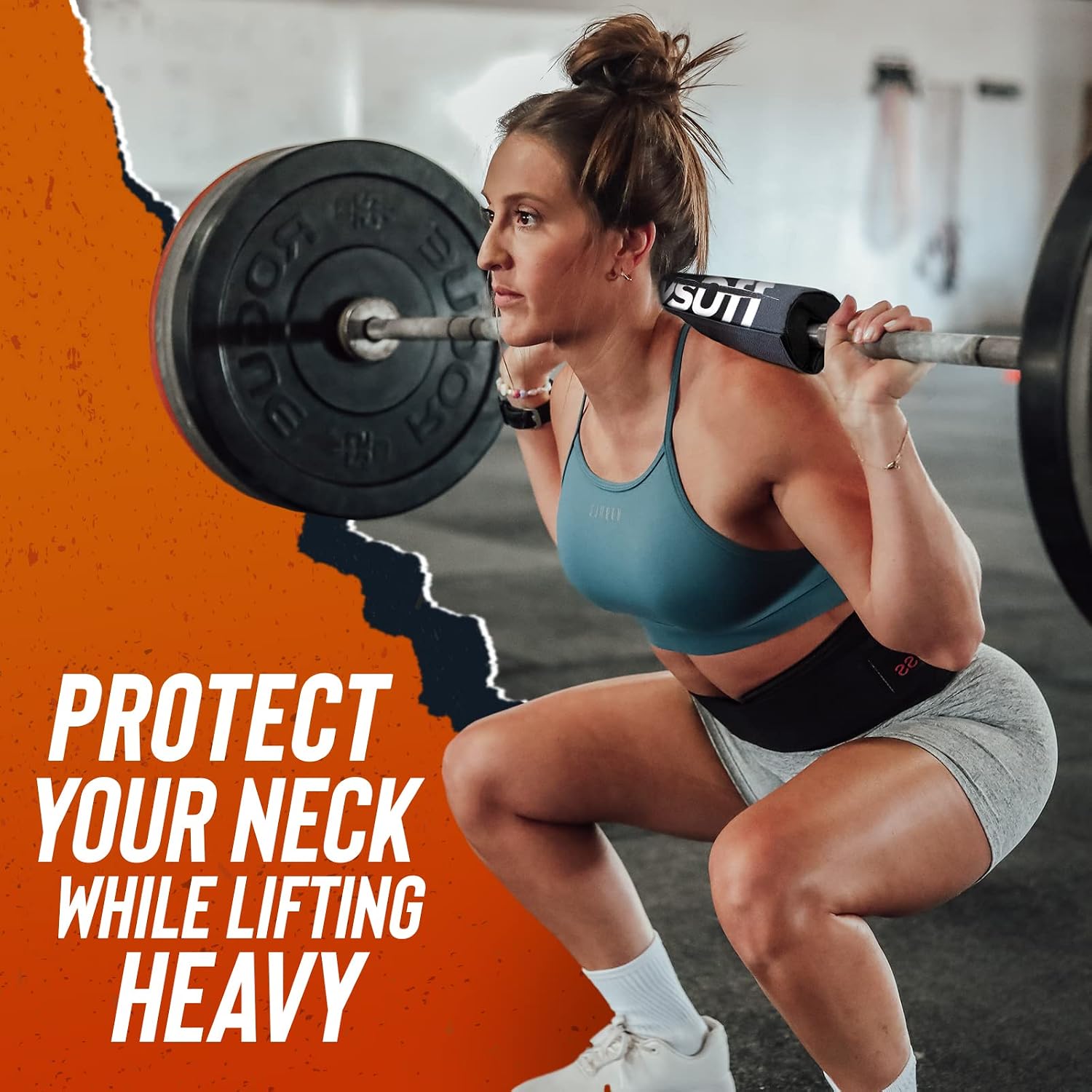 Squat Pad Barbell Pad - Shoulder Barbell Pad for Squats & Barbell Pad for Hip Thrust - Hip Thrust Pad for Standard & Olympic Bars - Neck & Shoulders Cushion for Training- Barbell Pad Squat Support