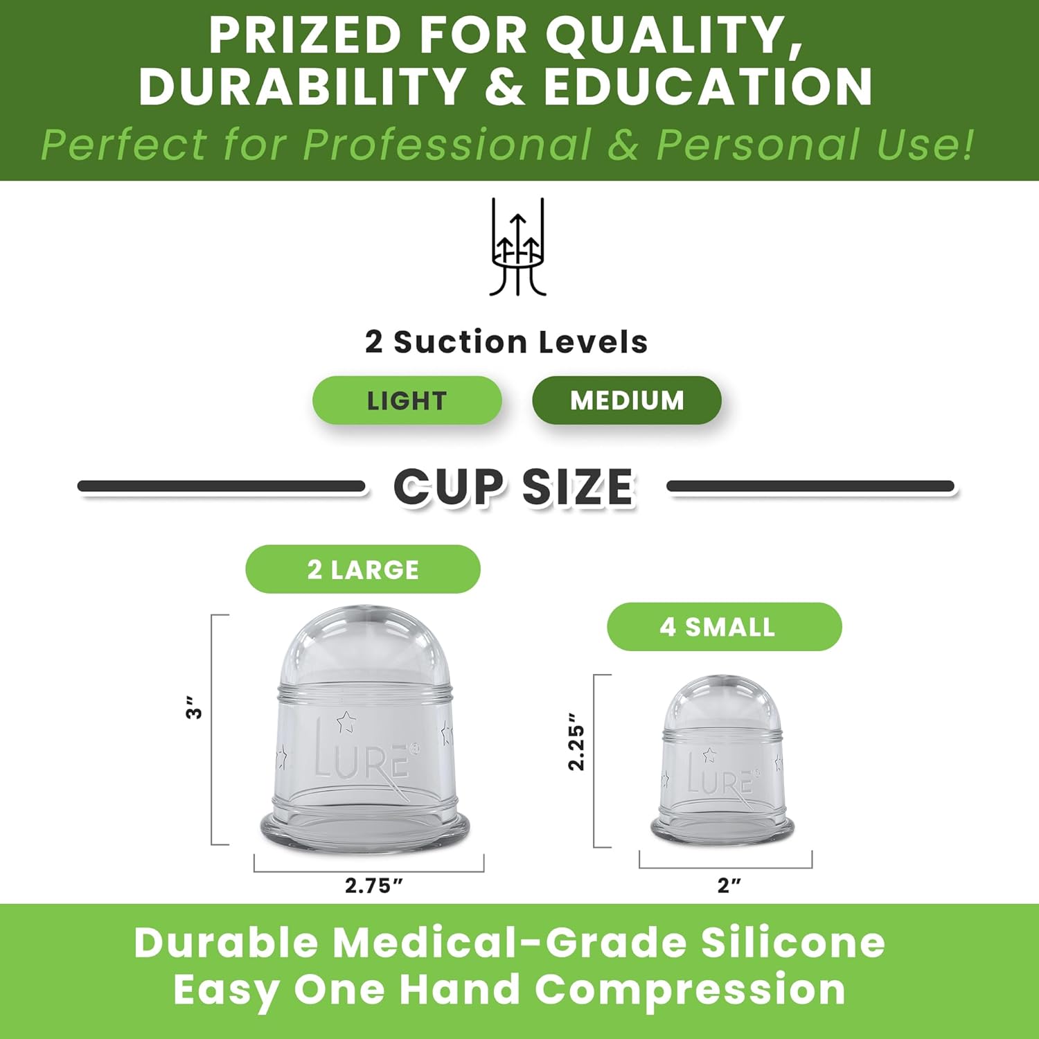 Silicone Cupping Therapy Set 6 Professional Massage Cupping Cups for Cupping Therapy Cup Kit for Massage, Myofascial Release, Cellulite Reduction - Image 4