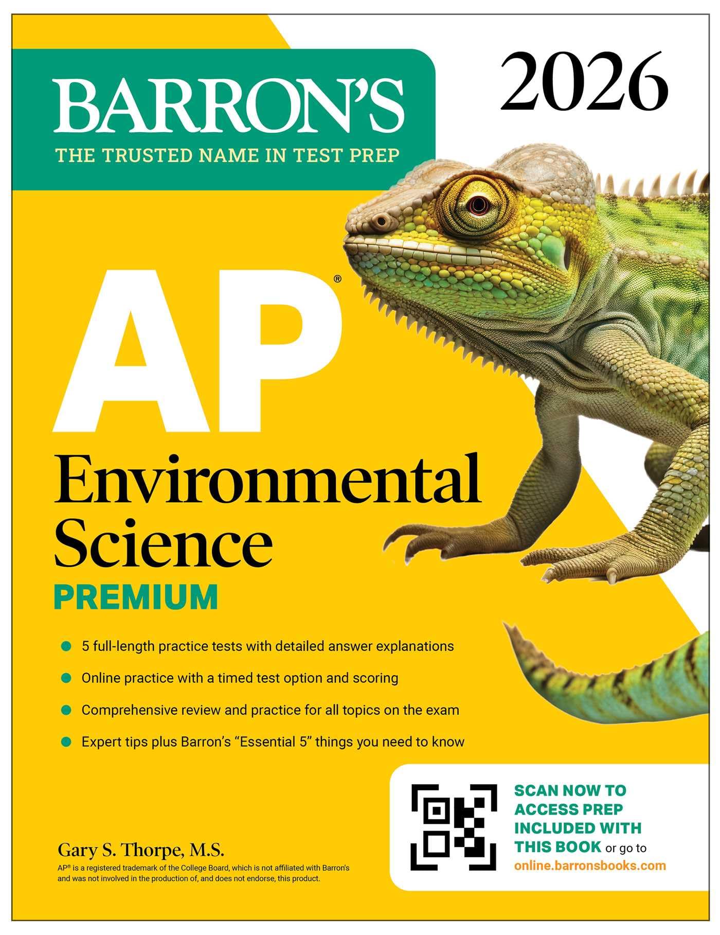 AP Environmental Science Premium, 2026: Prep Book With 5 Practice Tests + Comprehensive Review + Online Practice (Barron's AP Prep)
