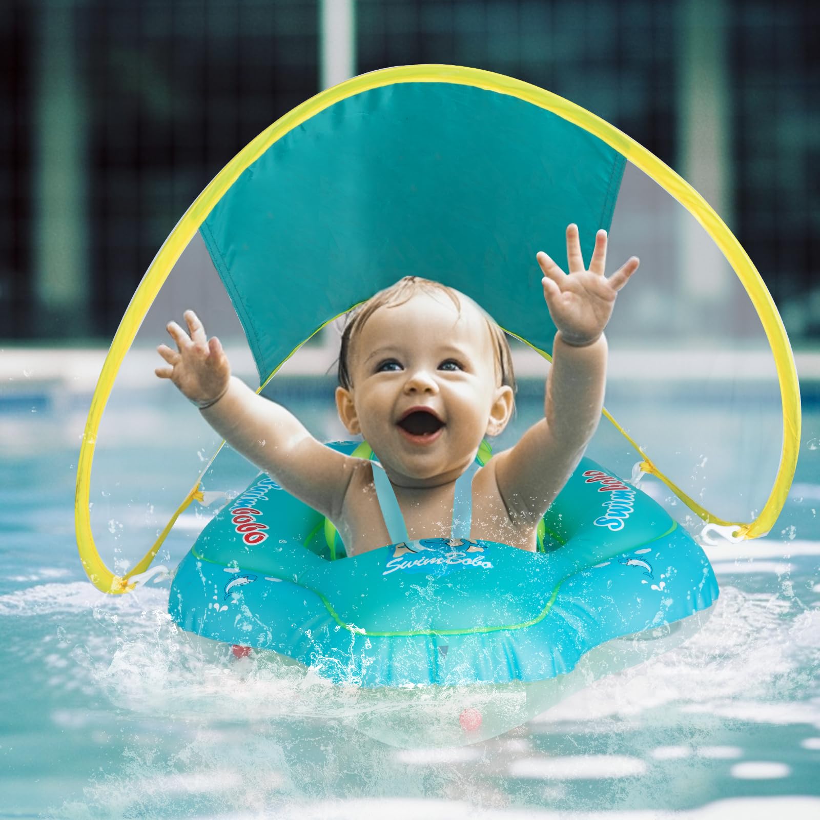 Baby Neck Float Ring For Bathtub 0-6 Months Infant Float Around