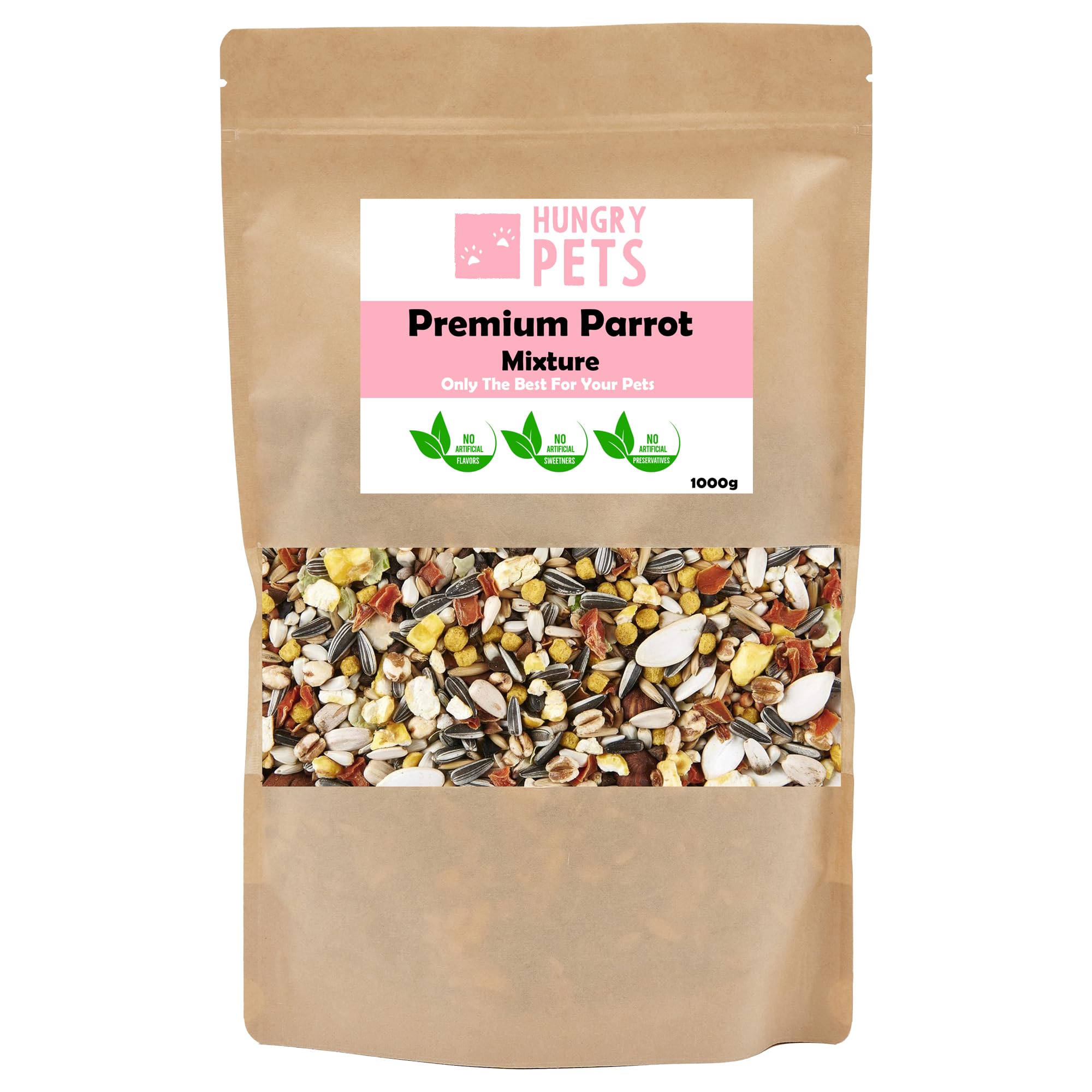 Hungry Pets Premium Parrot Mixture, 1000g (Premium Parrot)