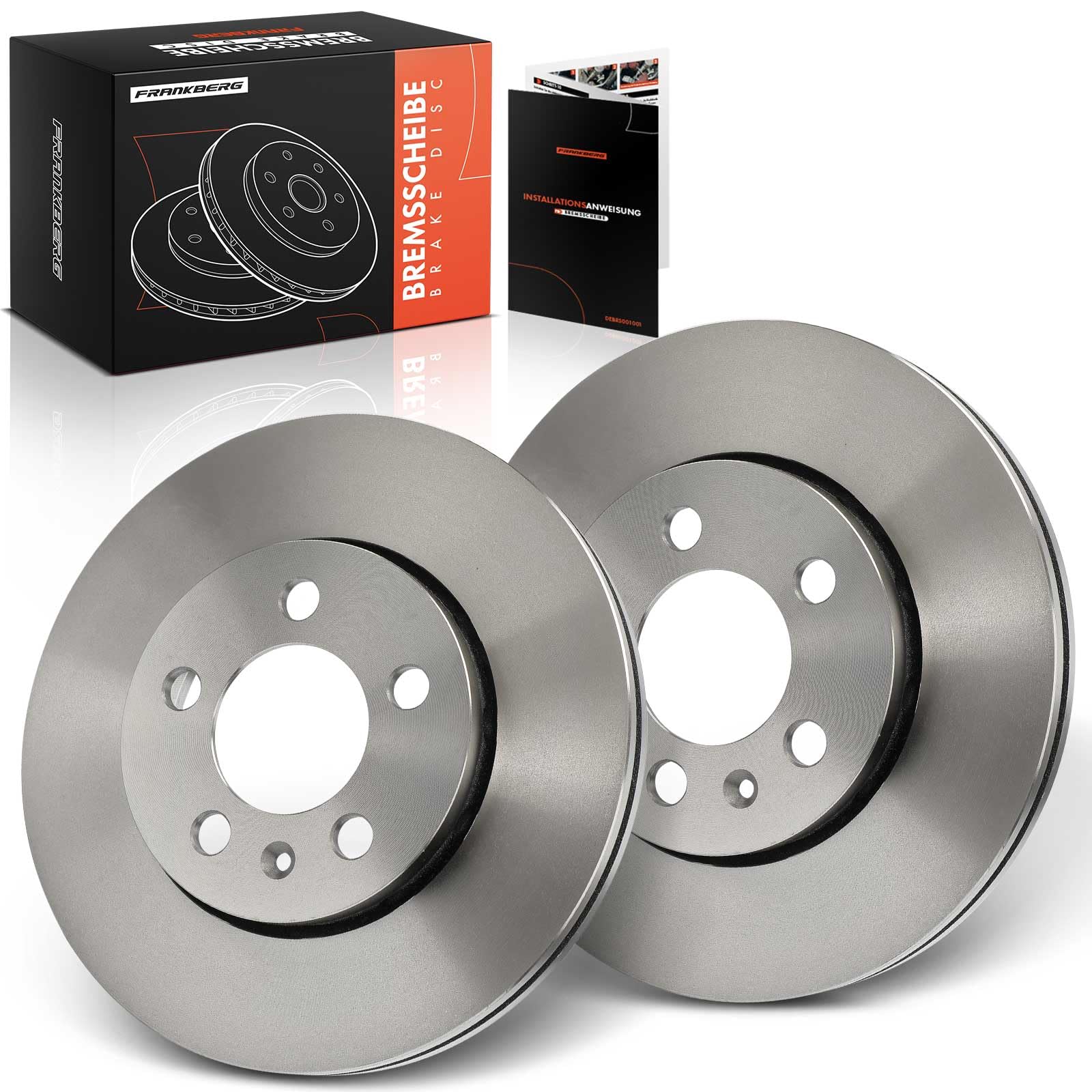 Frankberg 2 discos de freno delanteros ventilados Ø256 mm 1J0615301D | Compatible con: A1 Sportback 8XA 8XF, Polo 6C1 6R1, Habitación 5J7, NH3 rápido NK3 NK6, Variante B.o.r.a 1J6