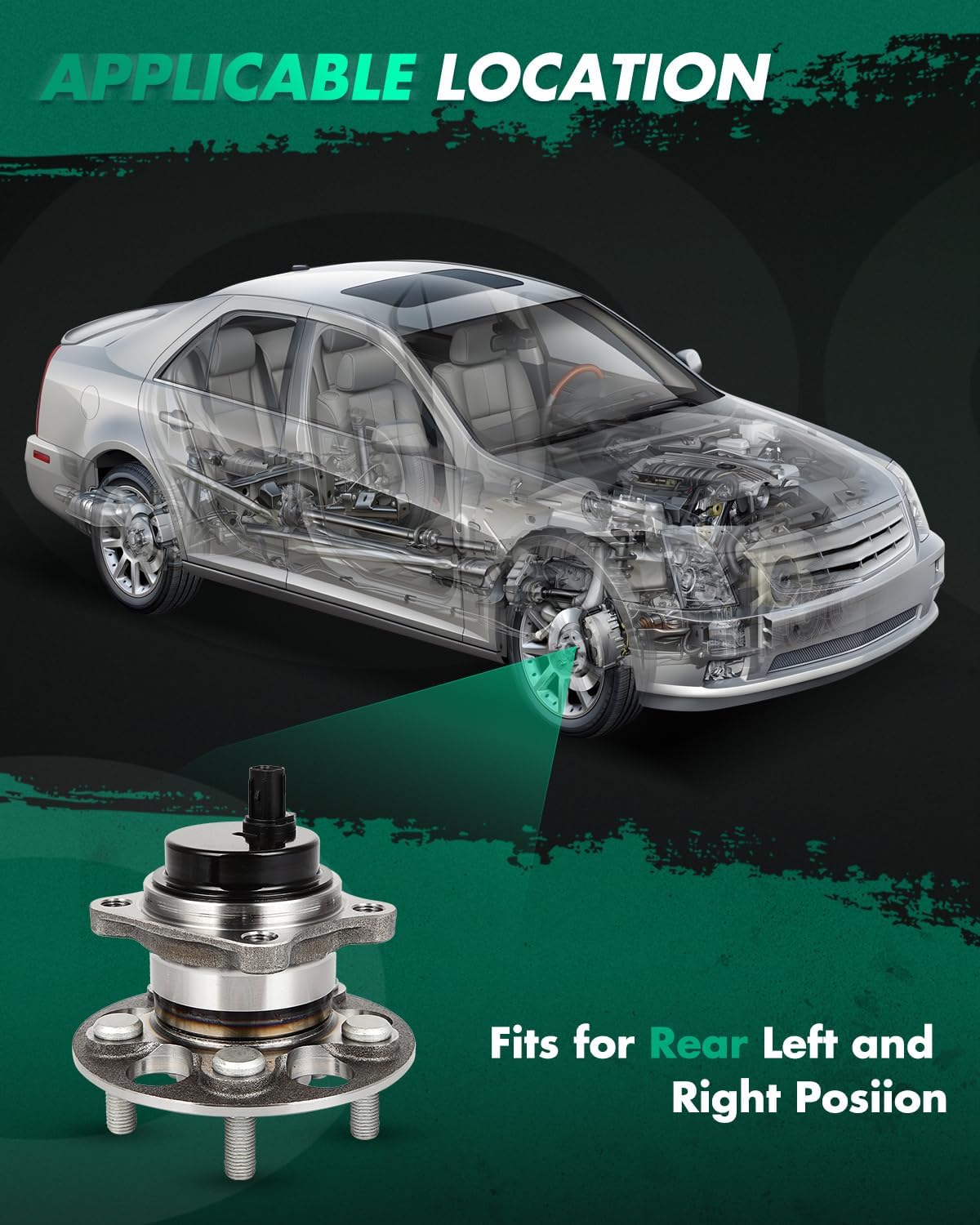 SCITOO 1 x Rear Wheel Bearing and Hub Assembly 2011-2017 For Lexus CT200h,2019-2023 For Toyota Corolla,2016-2022 For Toyota For Prius,2017-2022 For Toyota For Prius Prime,5-Lug 1.8L 2.0L 512547