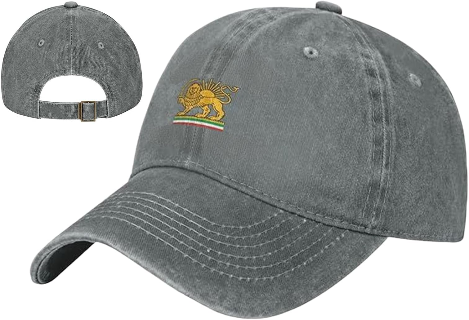 Generisch Makes Iran Great Hat, Mesh Cap with Old Iran Lion and Sun Motif and Persian Flag, Lightweight Adjustable Hat with Cultural Motif, for Women Men, Outdoor, Travel