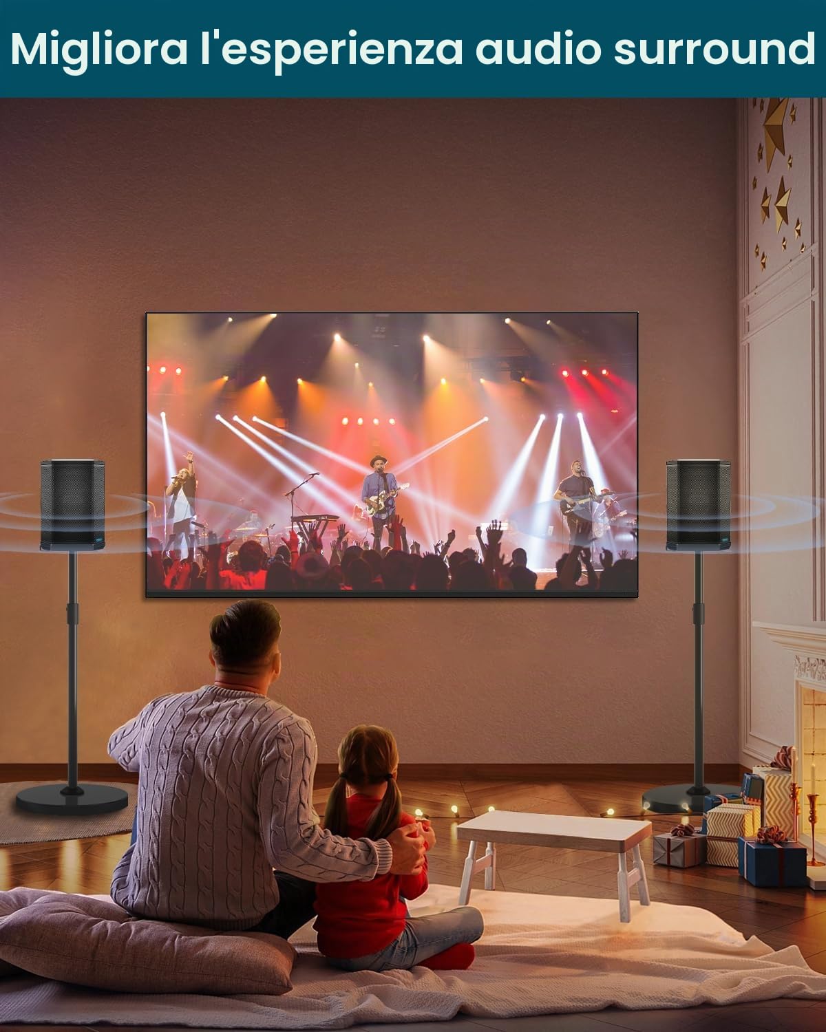 Supporto regolabile in altezza per Bose S1 Pro / S1 Pro Plus / S1 Pro + supporto da pavimento, supporto per altoparlante regolabile in altezza da 114 a 137 cm, altoparlante fino a 9 kg, per Bose S1