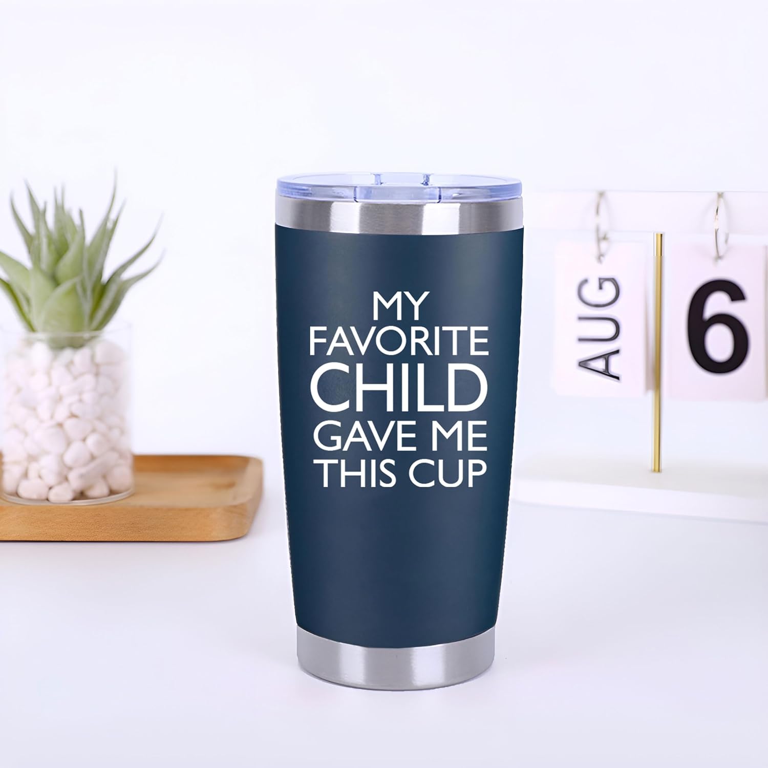 Christmas Gifts for Dad from Daughter Son - My Favorite Child Gave Me This Cup - Funny Mug Birthday Gifts for Dad Men Father Husband - 20 Oz Tumbler Navy Blue - Image 3