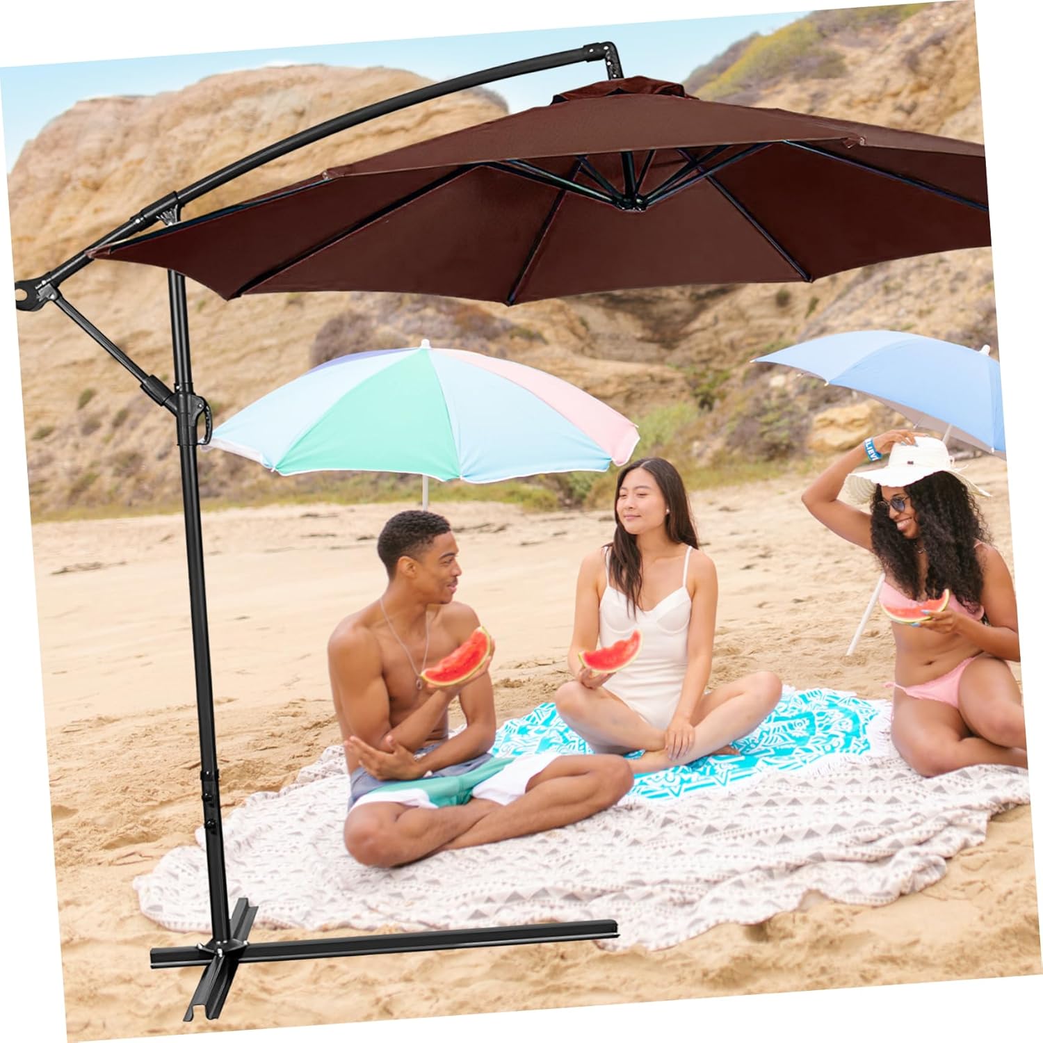BESPORTBLE Patio Umbrella Replacement Canopy for Outdoor Use Durable Material Easy Installation for Garden Ribs