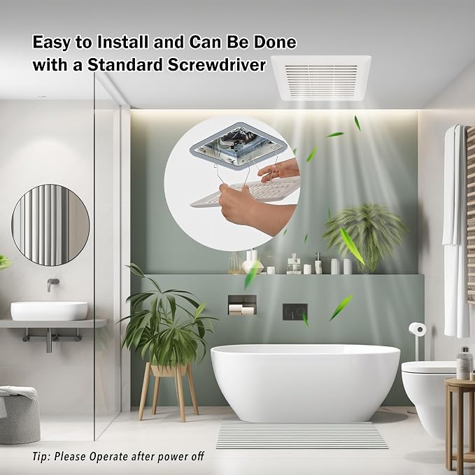 Rejilla de ventilación para baño C350GN ABS plástico blanco miniatura 5