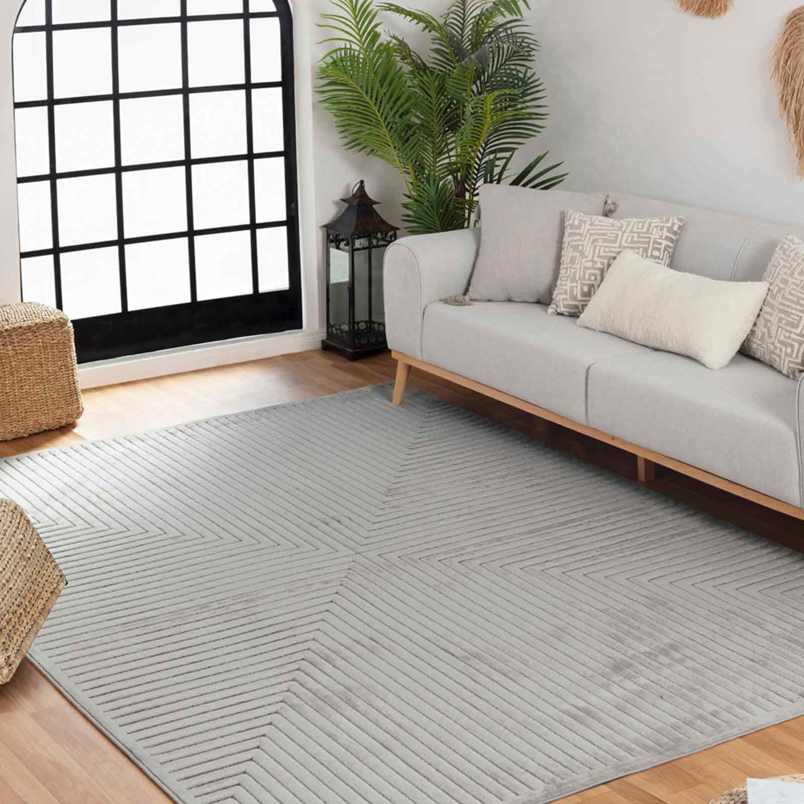 Livabliss Brown Mirage-Cottage Tan Checkered Fringe In- & Outdoor Jute-Look Rug - 200 X 275 Cm