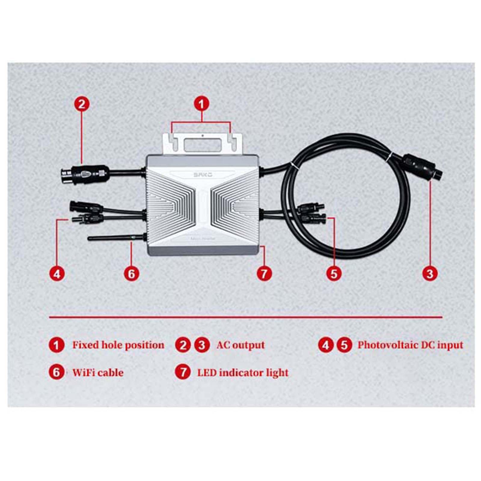 IP67 wodoodporny mikroinwerter 600W 800W do użytku domowego z panelem 600W Off Grid mikroinwerter Wifi na balkon energia słoneczna,800W