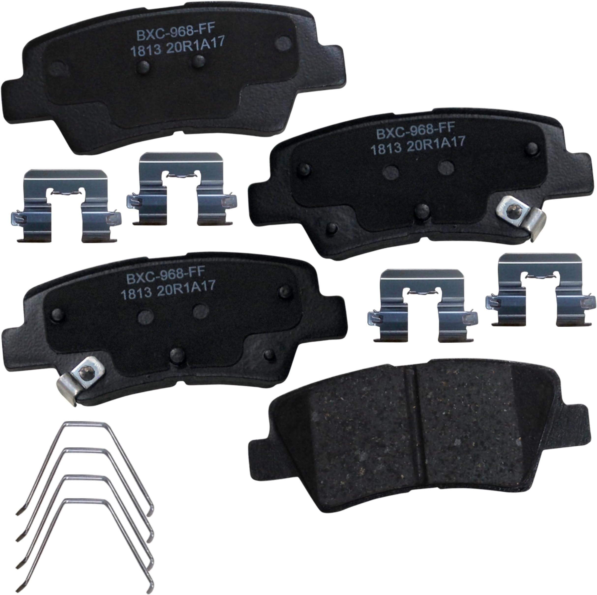 Bendix Premium SBC1813 Ceramic Rear Brake Pads for Select Models Hyundai Elantra GT, Kona, Kona Electric, Sonata, Veloster, Kia Forte, Forte5, Forte Koup, Optima, Rondo, Soul, Soul EV