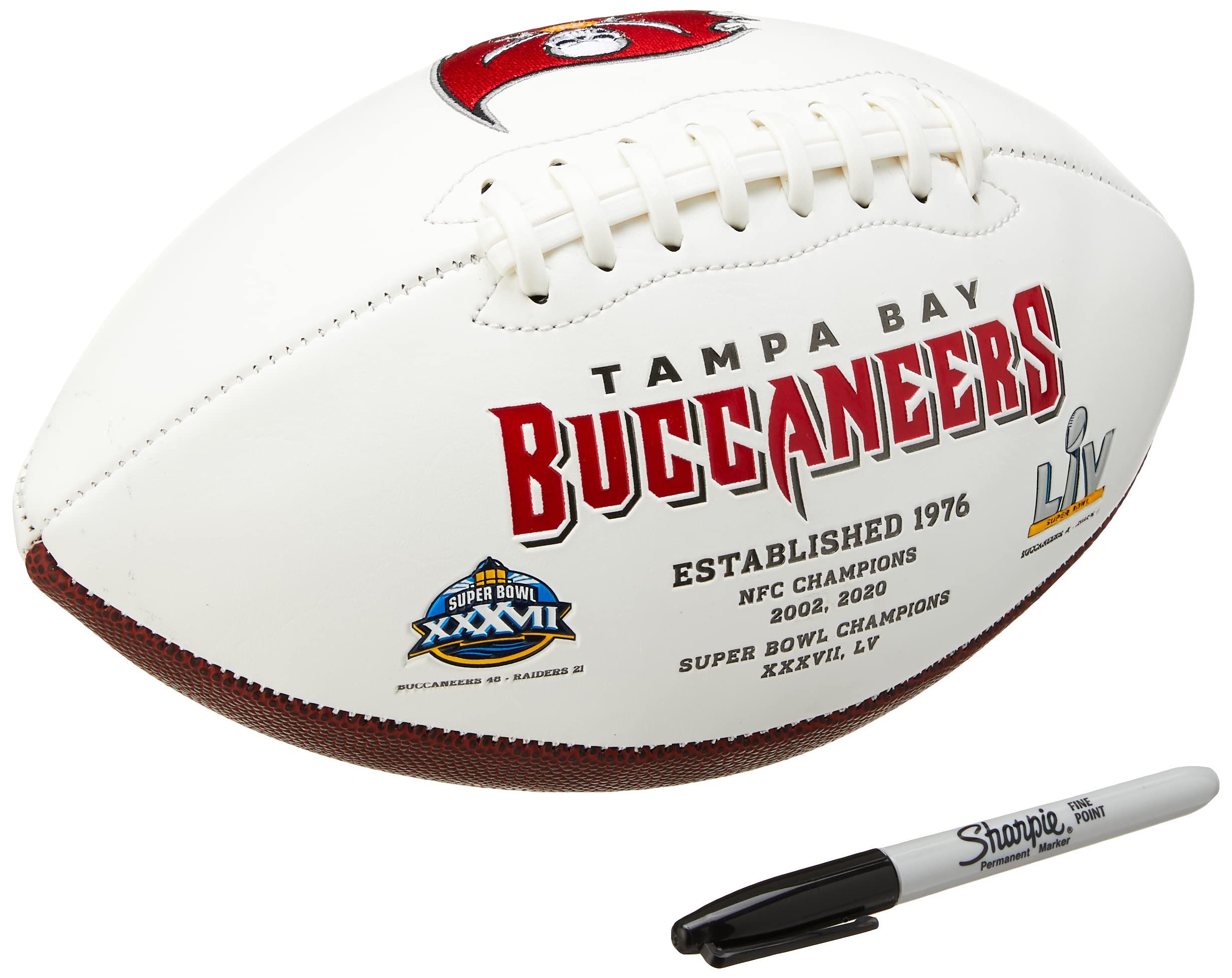 Rawlings NFL Signature Series Full Regulation-Size Football, Tampa Bay Buccaneers