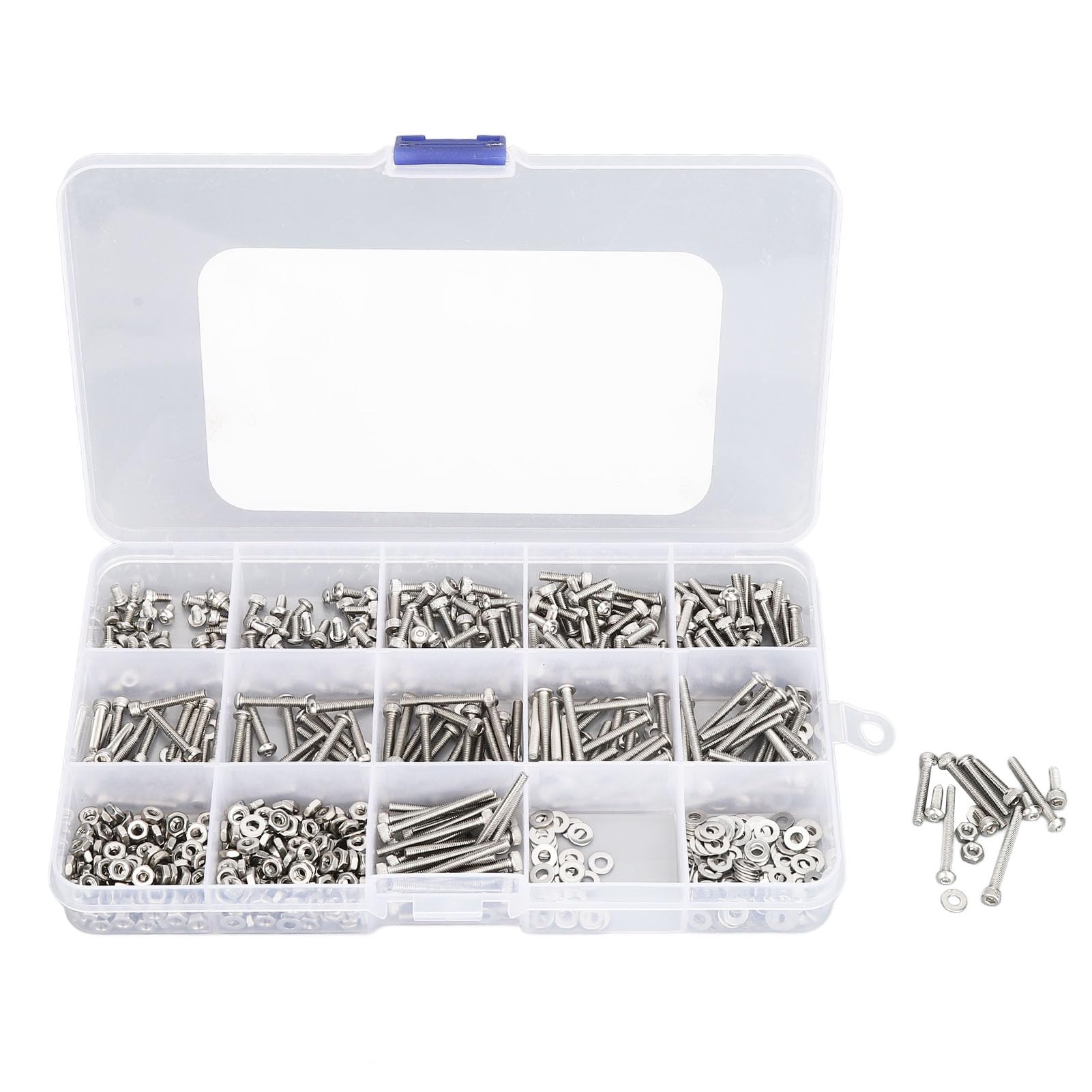 M2 M3 M4 M5 Nuts And Bolts Assorted Set 1625 Pcs Carbon Steel Hex Socket Head Cap Screws Bolts
