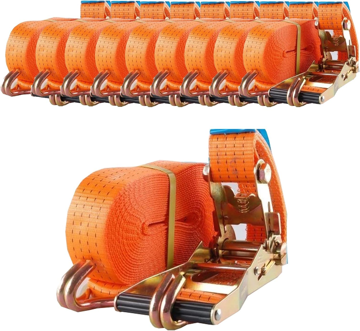 TRUTZHOLM 10x Profi Ratschen Spanngurt 2 Teilig 6m 2t 2000kg TÜV