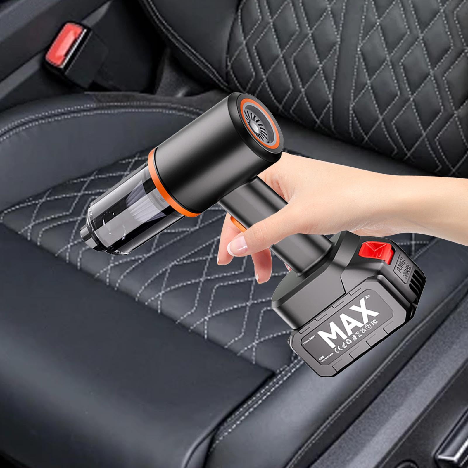 Aspirateur de voiture, aspirateur sans fil pour voiture | Petit aspirateur | à main sans fil,Machine de nettoyage de débris et de particules de poussière d'entretien intérieur de véhicule pour clavier,