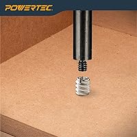 Vista 5 de POWERTEC Insertos de tuerca de 50 1/4'-20 Adecuado para madera dura y madera blanda, carpintería y muebles Longitud de 0.469 in (QTI1002)