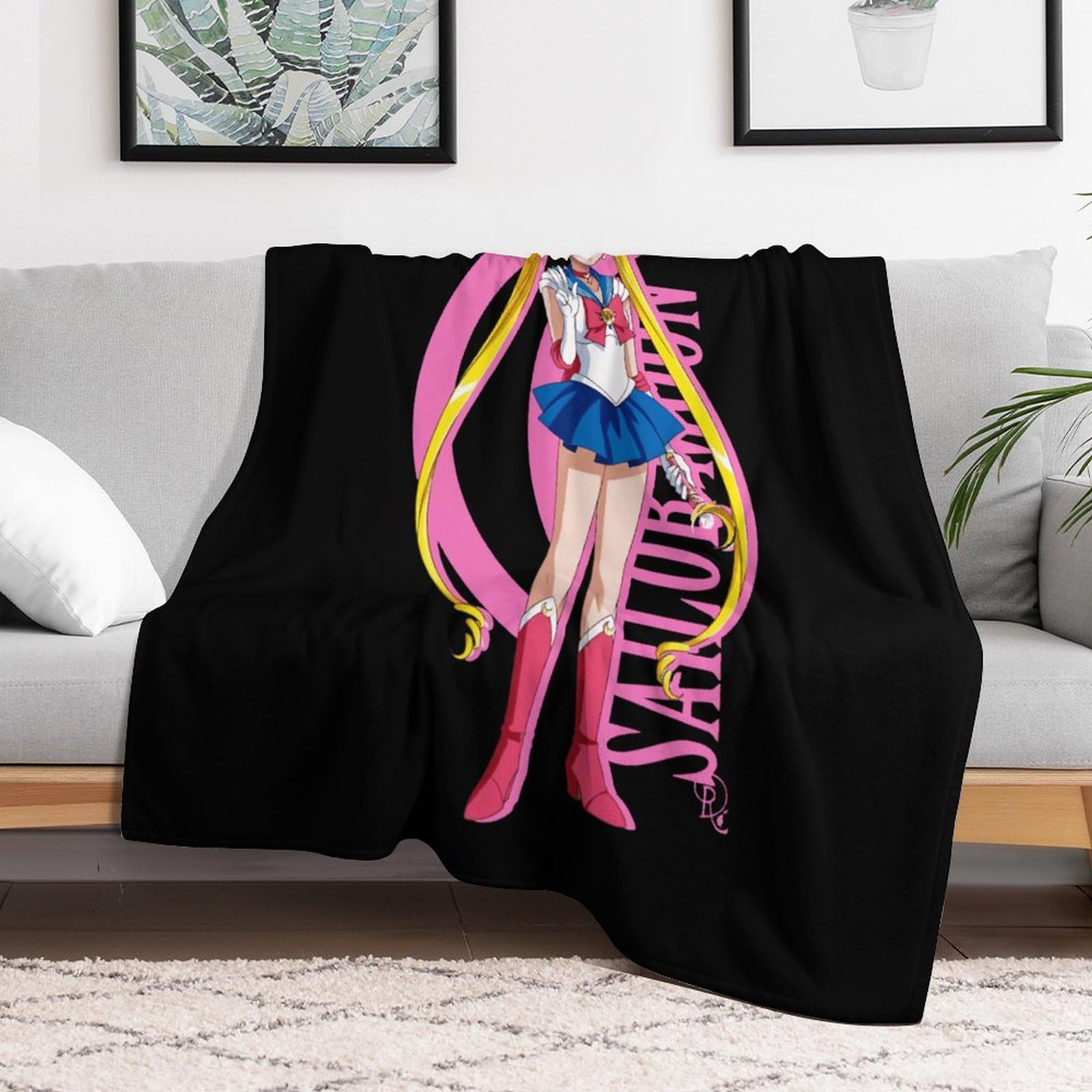 Amazon｜毛布 美少女戦士セーラームーン ブランケット ひざ掛け 掛け