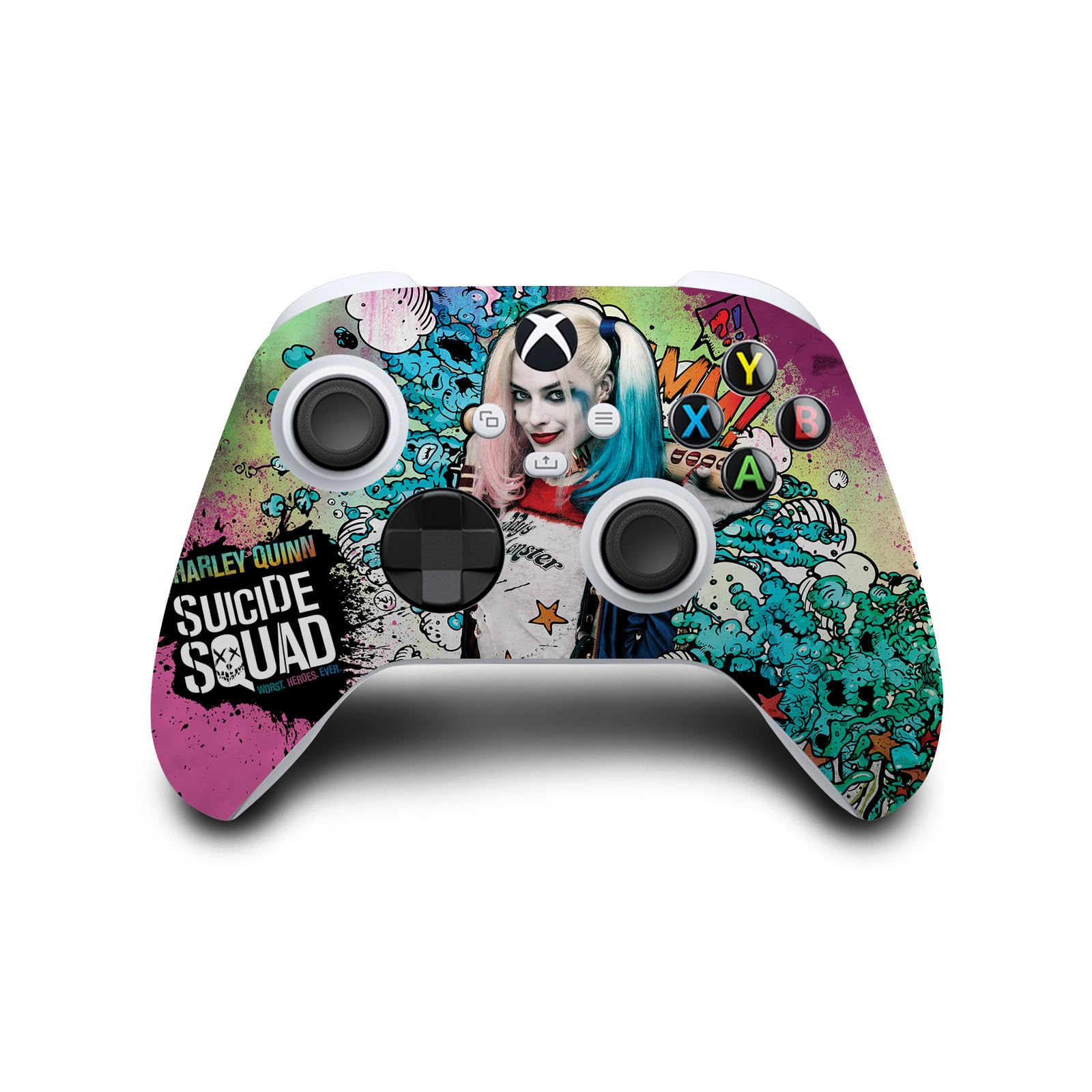 Head Case Designs sous Licence Officielle Suicide Squad 2016 Affiche Harley Quinn Graphiques Vinyle Autocollant De Jeu Peau Autocollant Compatible avec Xbox Series S Console and Controller Bundle