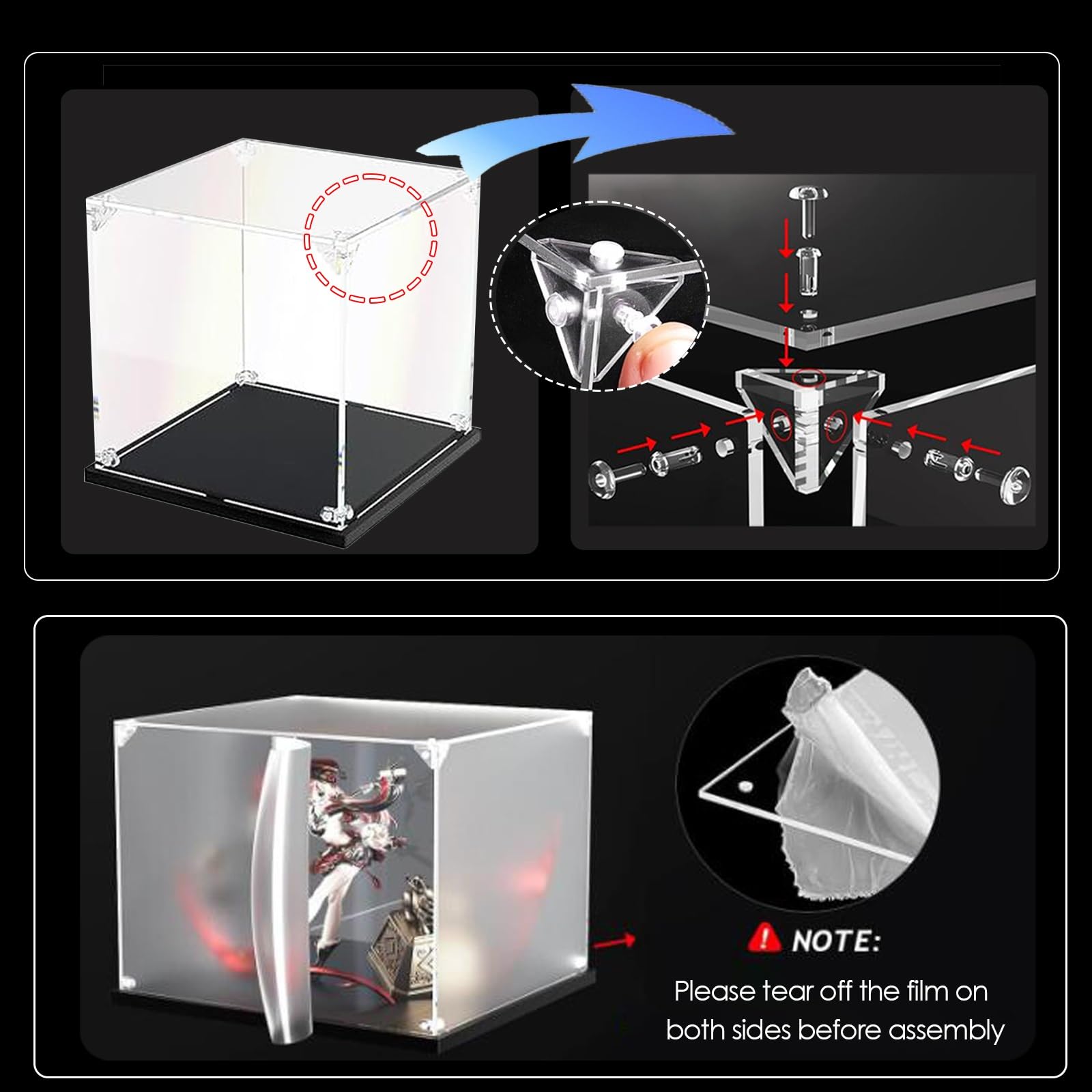 Amazon｜アクリルボックス 透明 おもちゃのブーツ透明ディスプレイ