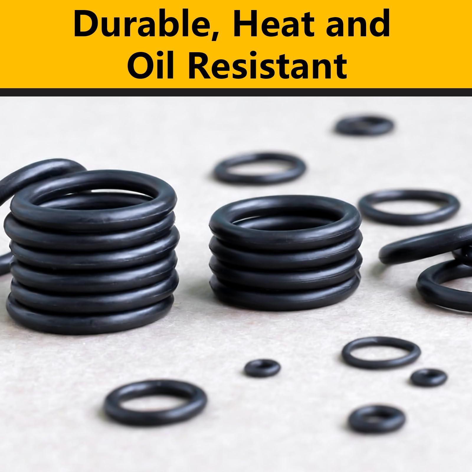 Kit assortito di 1540 anelli O-Ring con 4 strumenti per grimaldelli e ganci, 32 misure, in gomma nitrilica, kit per idropulitrice, riparazione automobilistica, industriale, idraulico