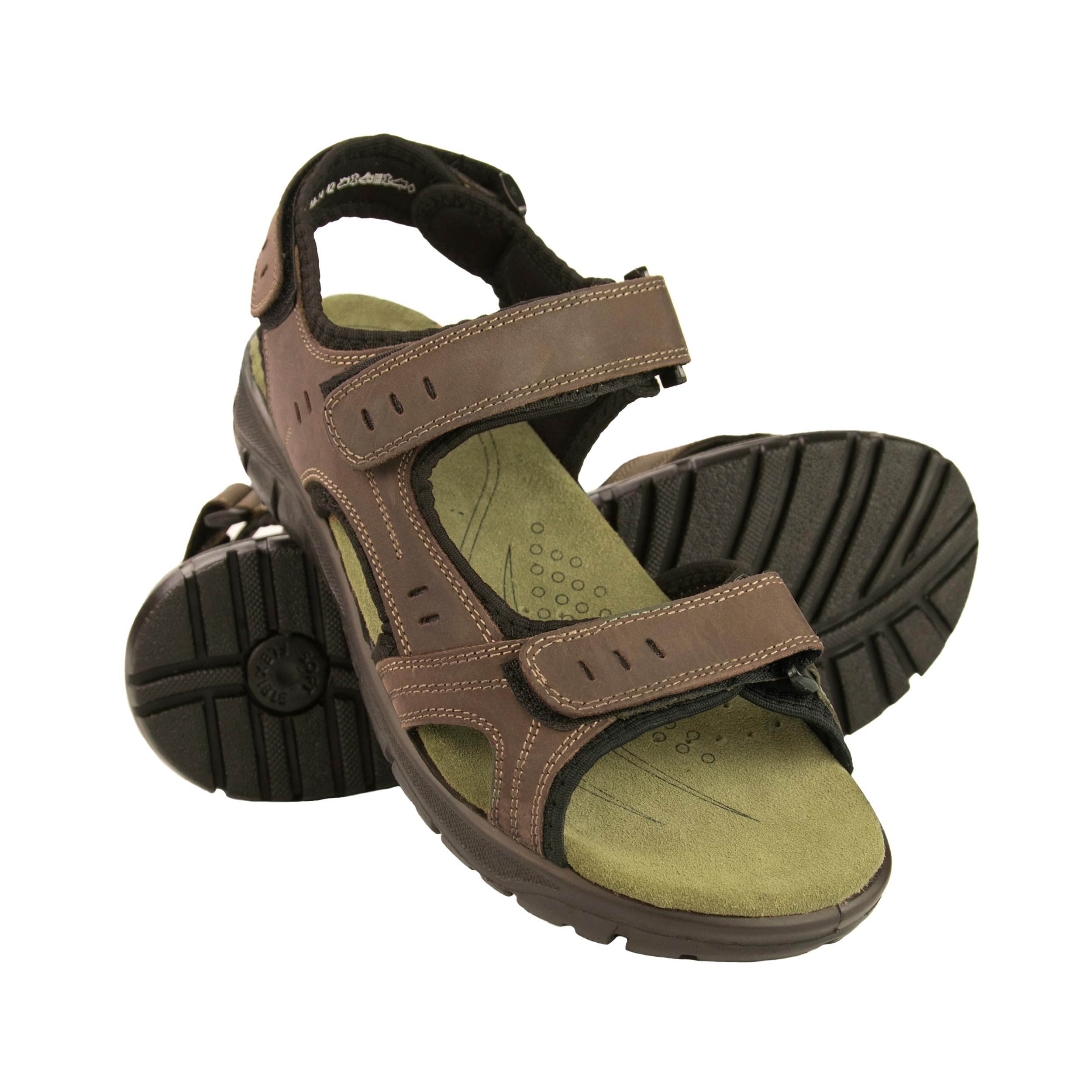 Zerimar Sandali Uomo - sandali uomo pelle - Ciabatte Uomo - ciabatte infradito uomo Con Fibbie Regolabili - Scarpe Trekking Uomo - Infradito Uomo - Sandali Estivi Leggeri.